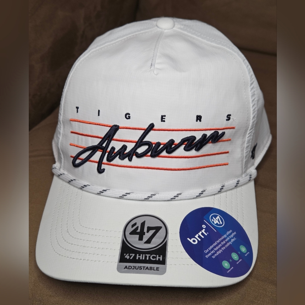 '47 Brand White Auburn Tigers Hitch Adjustable Cap